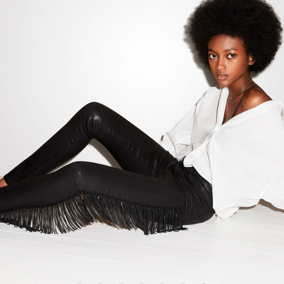 NWT J Brand X Halpern Maria High Rise Coated Skinny - Picture 3 of 7